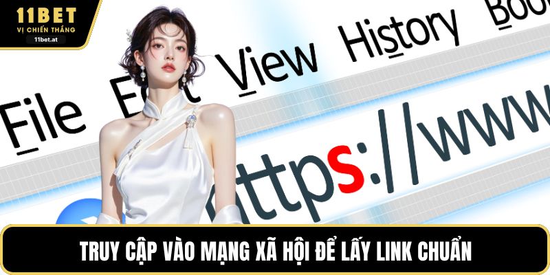 Truy cập vào mạng xã hội để lấy link chuẩn 